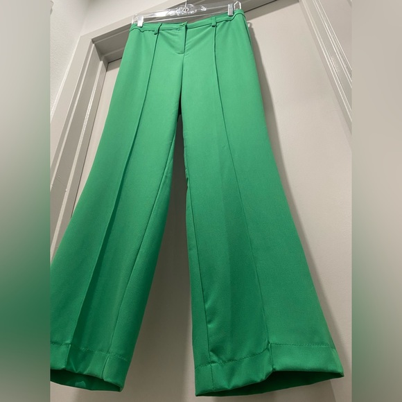 Busem Green High-Waist Pleated Trousers Pants - L - Picture 8 of 14